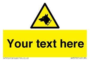 Custom Warning: Guard dog